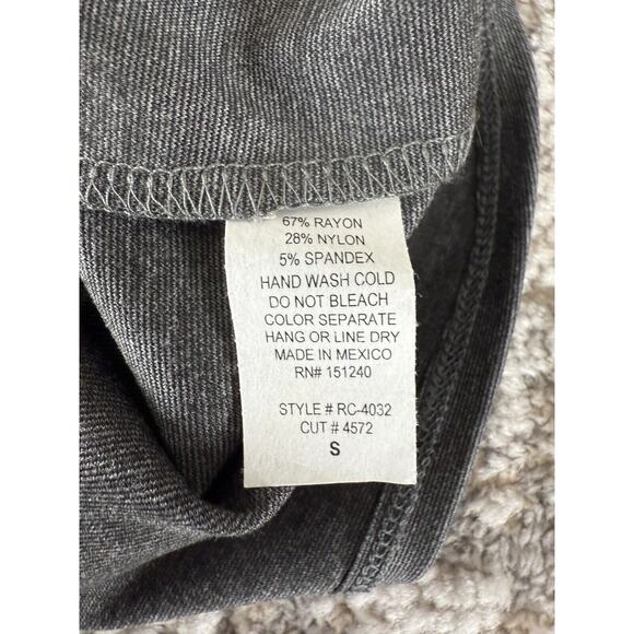 Rolla Coster Size S Sleeveless Knee Length Sheath Dress Gray Casual Zip V Neck - Picture 8 of 9